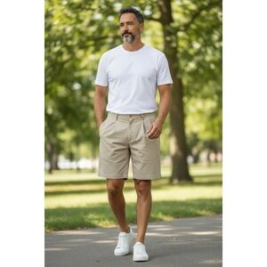 Pro Tour Men's Golf Shorts Size 36 Khaki Polyester Casual‎